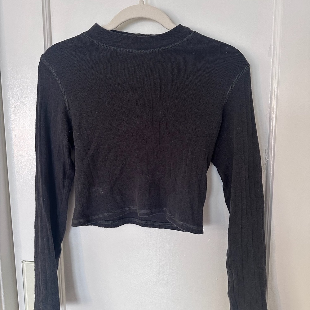 American Eagle Black Long Sleeve Women's Top